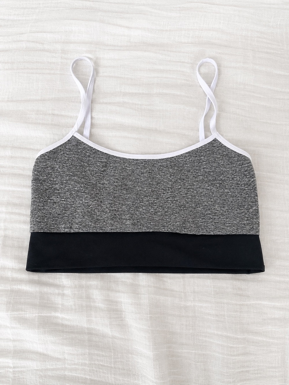 Katelyn Nolte Heather Gray & Black Top